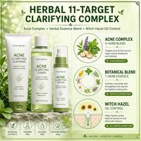 Kit de Belleza Facial Jinmeizan con Extractos Herbales Sin Fragancia, Certificado ISO 22716 y Registrado por la FDA, Suave y Natural, Clarifica los Poros