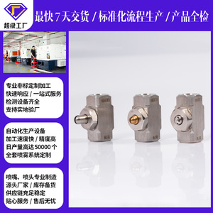 Sandpiper Nozzle Stainless Steel Micro Fine Mist Air Atomizing Fan Shape 12.7mm External Thread Pneumatic Humidifying Water - Product Image 4