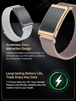 Bracelet intelligent ECG sans écran TK36, BT5.3, capteur 4PD, IP68, HRV, SpO2, température corporelle, sommeil, suivi d'activité 180 mAh