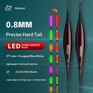 Galleggianti da Pesca LED Intelligenti Neri 41cm-44cm Lunghi, che Cambiano Colore, in EVA PVC, Luminosi di Notte, per Carpe e Tilapia - Product Image 1