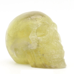 Adorno de calaveras de piedra de cristal de citrino natural, calaveras de decoración navideña - Product Image 3