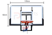 Cadre de planche de basket-ball trempé mural extérieur ou intérieur adulte norme nationale cerceaux de basket-ball planches transparentes