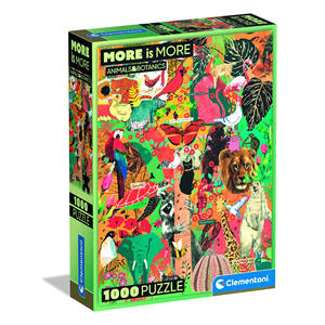 CLEMENTONI MORE IS MORE - PUZZLE 1000 PIÈCES ANIMAUX ET PLANTES - Product Image 1
