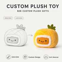 Peluches personnalisées en gros OEM, jouet en peluche mignon en forme de gâteau à l'ananas pour enfants, jouet en peluche alimentaire pour jeu d'imitation, peluches pour parents et enfants CE