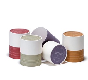 กล่องใส่ชาแบบหลวมๆแบบย่อยสลายได้หลอดกระดาษคราฟท์ของขวัญทรงกลมสำหรับใส่เทียน - Product Image 4