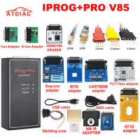 Programmateur de clés ECU complet IPROG Plus V87 avec réinitialisation du tableau de bord, du kilométrage, des airbags et de l'IMMO, compatible Carprog Digiprog 3, lecteur de codes de bonne qualité