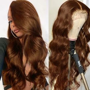 Perruques Lace Front HD 13x6 Body Wave les plus populaires, en cheveux humains, couleur marron miel, pour femmes - Product Image 5