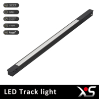Luminaire linéaire magnétique en aluminium grillagé IP20 moderne, LED COB Bridgelux, GU10 220V, dimmable, garantie 3 ans