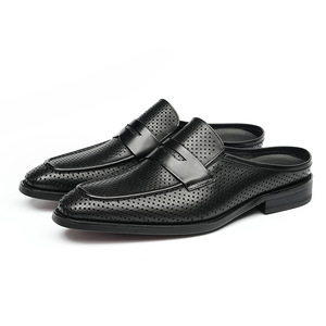 New style casual open-toe loungewear shoes made of cowhide, suitable for summer, with good breathability, half-trousers for men - Product Image 3