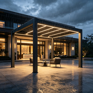 Toldo de Aluminio Motorizado para Exteriores, Ajustable, con Ventilación, Totalmente Impermeable e Inteligente, para las Cuatro Estaciones - Product Image 5