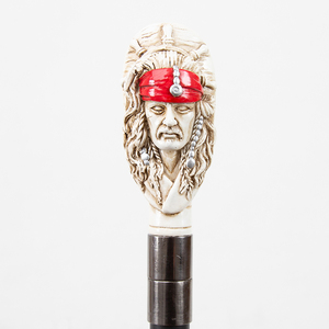 Canne décorative de pirate pour Halloween - Style chef des Caraïbes, accessoire de cosplay audacieux et sauvage, décoration d'ambiance de fête - Product Image 3