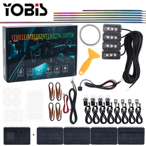 Luces LED Ambientales <span class=keywords><strong>para</strong></span> Automóvil Yobis 18 en 1, Iluminación Dinámica Interior <span class=keywords><strong>para</strong></span> Manijas de Puerta de Automóvil - Product Image 5