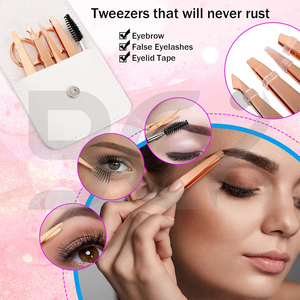 Juego de Pinzas para Cejas de Acero Inoxidable de Marca Personalizada con Punta Inclinada, Herramienta Clásica y Duradera para el Cuidado de las Cejas para Uso en Salón - Product Image 3