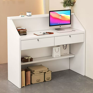 Mostrador de recepción minimalista de estilo moderno para salón de belleza, tienda de ropa, tienda de té de la leche, mostrador pequeño, diseño de tienda de caja registradora - Product Image 2