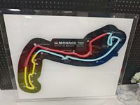 Enseigne néon LED personnalisée Circuit de Monaco F1 avec impression UV, décoration murale néon acrylique piste de course Formule 1, vente en gros usine Chine