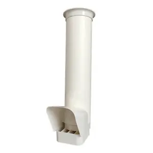 DIY Cylindrical PVC Pipe No Roost Hanging Chicken Feeder Port With Rain Cover For Poultry Chicks Birds Quails Feeding Equ PH-260