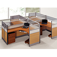 Vente d'usine en gros cloison de 2 4 6 sièges installation facile cabine du personnel table de bureau cubique poste de travail de bureau modulaire