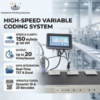 Imprimante jet d'encre thermique industrielle TIJ 1200 DPI, 150 m/min, haute vitesse, machine de codage RFID par reconnaissance d'encre pour l'impression de dates et de lots