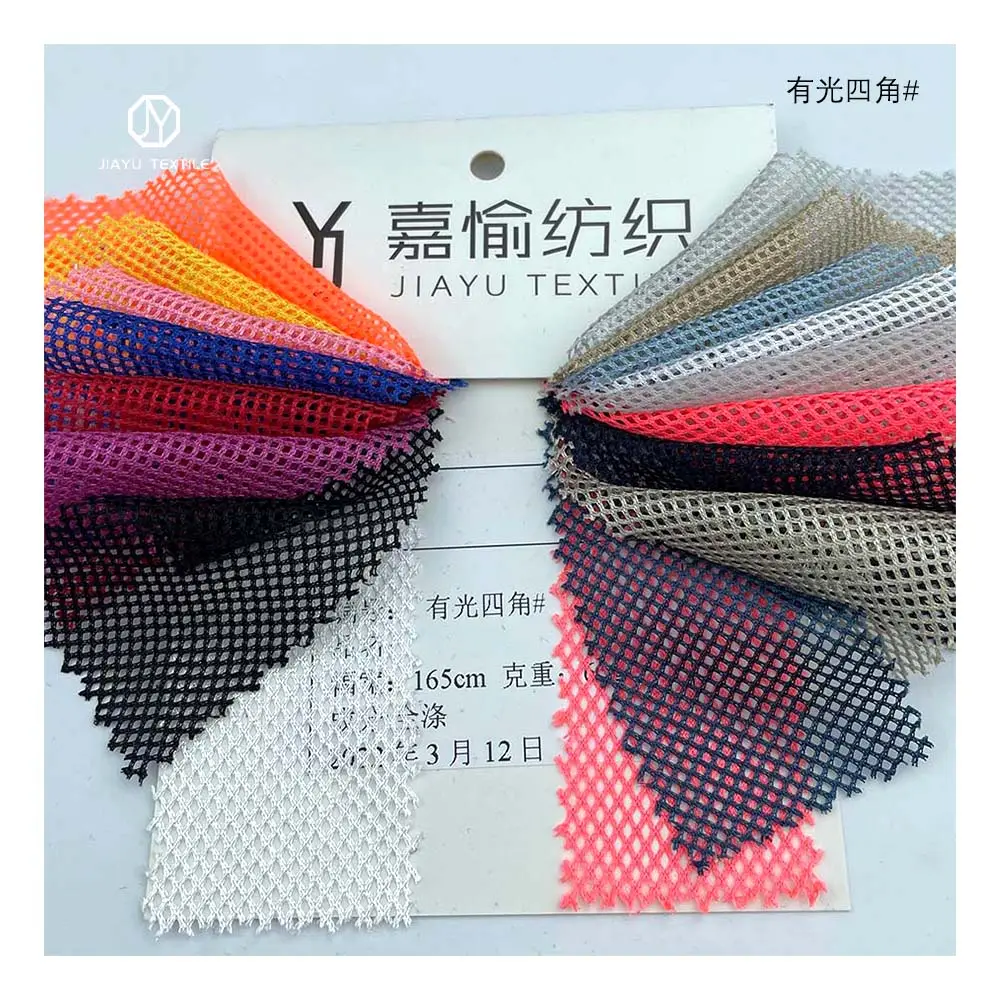 Siêu Giá Rẻ 100% Polyester 60gsm Mỏng 75D Lưới Dệt Kim Lưới Lỗ Vải Cho Túi/Thể Thao Lót