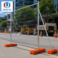 Clôture temporaire galvanisée pour le contrôle des foules avec panneaux métalliques emboîtables pour les événements, les chantiers de construction et les espaces publics