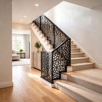 EKOO Moderne Edelstahl-Laserschnitt-Geländer Sichtschutz Balkon Aluminium-Zaunpaneele Balustraden Villa Treppengeländer