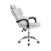 Chaise de conférence de style patron pivotante à dossier haut ergonomique, chaise de bureau de direction haut de gamme avec appui-tête réglable