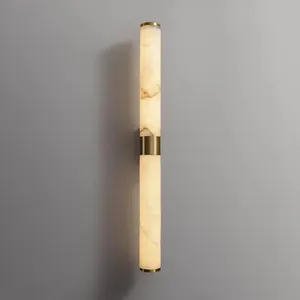 Italian High-end Modern Energy Saving Copper LED <strong>Wall</strong> <strong>Light</strong> Gold Cylindrical <strong>Sconce</strong> for Hotel Parlor Dining Room Bedroom - Product Image 2