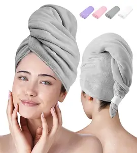 Wholesale Super Absorbent Fast High Quality Microfiber Hair Wraps Towel Drying Bath Spa Hair Towel Wrap