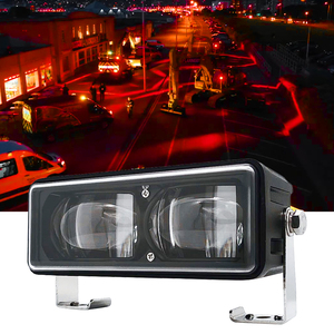Feux de signalisation routière à faisceau large rouge clair à LED pour camions - Product Image 1