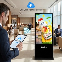 Affichage numérique LCD tactile sur pied de 55 pouces avec CMS Cloud pour les magasins de détail, les expositions et l'éducation