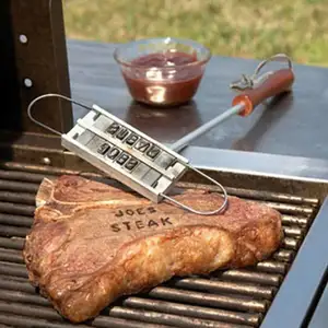 Hot BBQ Branding Iron 55Letters DIY Churrasco Carta Impressa BBQ Steak Tool Meat Grill Garfos Churrasco Ferramenta Acessórios