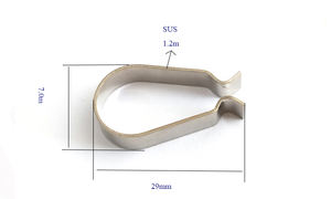 מתכת אביב שטוח מותאם אישית פחמן פלדה נירוסטה קליפ - Product Image 6