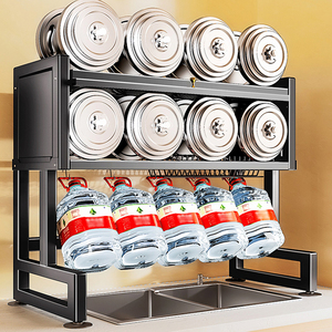 Égouttoir à Vaisselle Réglable à <span class=keywords><strong>3</strong></span> <span class=keywords><strong>Niveaux</strong></span> sur Évier Grand Organisateur <span class=keywords><strong>de</strong></span> Cuisine pour Séchage Vaisselle <span class=keywords><strong>Rangement</strong></span> Épices Étagère <span class=keywords><strong>de</strong></span> Drainage pour Usage Domestique - Product Image 5