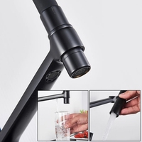 Robinet de cuisine classique avec filtre purificateur d'eau sans plomb, qualité alimentaire, élimine le chlore, double poignée, garantie 5 ans, installation facile, OEM