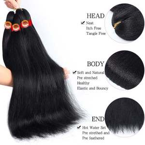 Extensiones de Cabello Sintético Pre-estirado para Trenzas EZ Braids al por Mayor de 26 Pulgadas, Fáciles de Trenzar con Onda Natural Rizada - Product Image 5