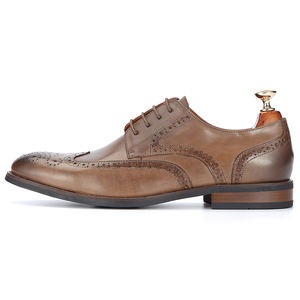2024 <strong>Brogue</strong> Style Derby Shoes for <strong>Men</strong> Genuine Top Layer Cowhide Leather Durable Oxfords for Career Office Daily Casual Use - Product Image 4