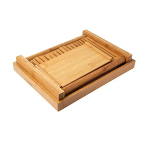 Zhongshuo Bamboo Bread Slicer Mold With <b>Storage</b> <b>Tray</b> For Easy Slicing And Crumb Collection <b>Baking</b> Tool - Product Image 2