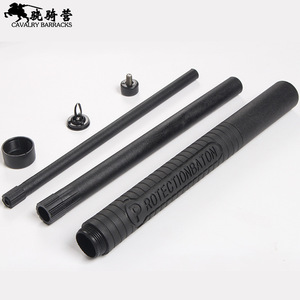 Bâton de protection pour caserne de cavalerie, 18 pouces, verrouillage par torsion, matériau PC, noir, léger, autodéfense pour hommes et femmes, utilisation en voiture - Product Image 1