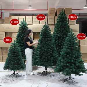 Sapins de Noël artificiels de qualité supérieure en PE et PVC floqués, de 4, 5, 6, 7, 7,5, 8, 9, 10 pieds, vente en gros de luxe - Product Image 2