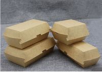 Boîte en carton ondulé personnalisée avec logo pour hot-dogs, hamburgers, plats à emporter, emballage alimentaire en papier kraft