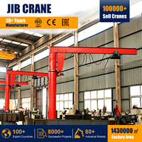 Grue à flèche cantilever monopoutre robuste et efficace avec palan électrique à moteur et télécommande, capacité de 3 à 5 tonnes pour la construction