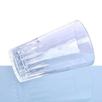 Verre à bière transparent à rayures simples, tasse à eau, gobelet en verre en gros pour la décoration intérieure