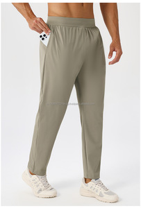 Ventes en gros de pantalons de survêtement décontractés pour hommes, taille haute, avec cordon de serrage, nouvelle arrivée, logo personnalisé, grande taille, été, sport, fitness - Product Image 4