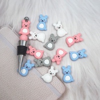 Accessoires de bijoux personnalisés DIY pour bébé 2025 avec perles focales en silicone Lapin de Pâques