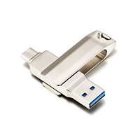 Clé USB 256 Go avec ports USB-A et USB-C, stockage externe portable, clé USB 1 To pour MacBook et téléphones Android