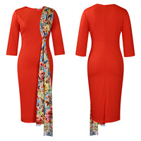 Mode africaine femmes élégantes robe grande taille bureau dame robe élégante robes crayon