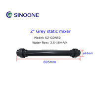 SINOONE 2in mélangeur statique en plastique 63mm diamètre UPVC pour mélanger l'eau à l'ozone liquide produits en plastique de haute qualité