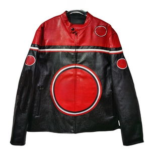 TKAN406แจ็คเก็ตหนังเลตเตอร์แมนสำหรับผู้ชายแจ็คเก็ตหนังกลางแจ้งกันลมป้องกันแบคทีเรียมีสไตล์ - Product Image 4