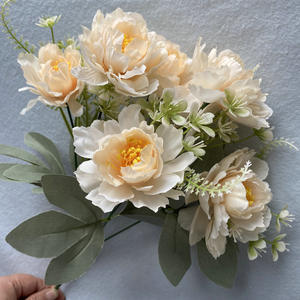 Ramo de Flores de Peonía Artificial de Seda de Alta Calidad, <span class=keywords><strong>6</strong></span> Cabezas, 35 cm, para Decoración de Bodas y Hogar - Product Image 4