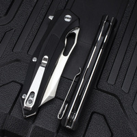 Couteau de poche en acier D2 avec manche en G10, lame tranchante, pointe tombante, couteaux de chasse, couteau pliant de survie pour le camping